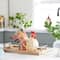 15" Red Ceramic Farmhouse Bird Garden Sculpture